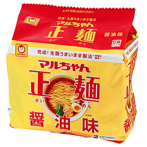 東洋水産 マルちゃん正麺 醤油味 105g 5食: