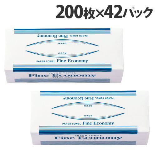 トーヨ ペーパータオル ファインエコノミー 200枚×42パック: