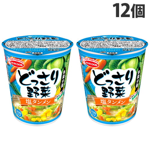 【賞味期限:23.12.20】エースコック どっさり野菜 塩タンメン 57g×12個