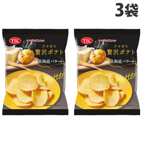 【賞味期限:24.07.31】ヤマザキビスケット アツギリ贅沢ポテト 北海道バター味 50g×3袋: