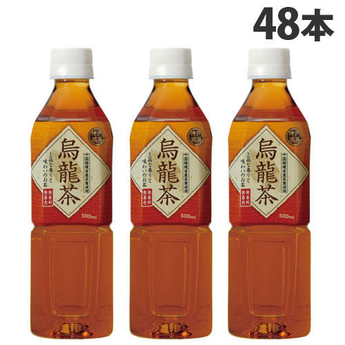 【賞味期限:24.07.31】富永貿易 神戸茶房 烏龍茶 500ml×48本: