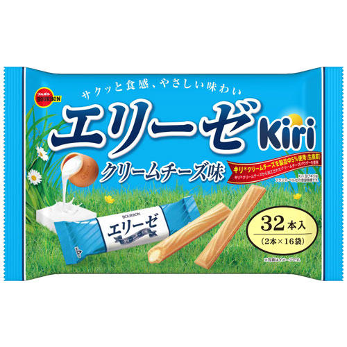 【賞味期限:25.09.30】ブルボン エリーゼ kiriクリームチーズ味 32本入: