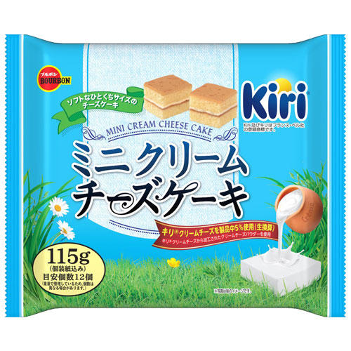 【賞味期限:25.04.02】ブルボン kiri ミニクリームチーズケーキ 115g: