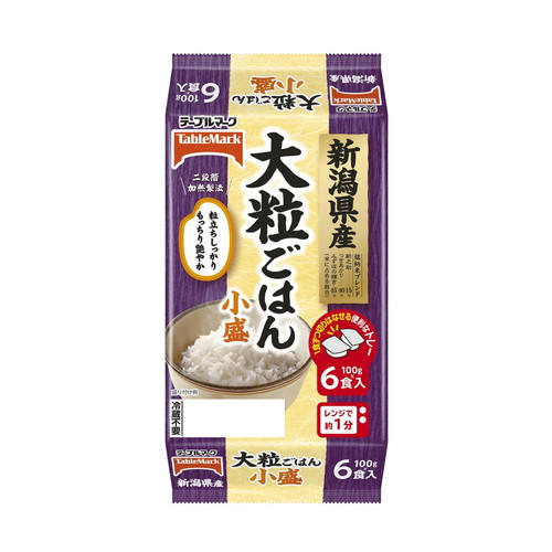 【賞味期限:25.02.12】テーブルマーク 新潟県産 大粒ごはん 小盛 100g×6食入: