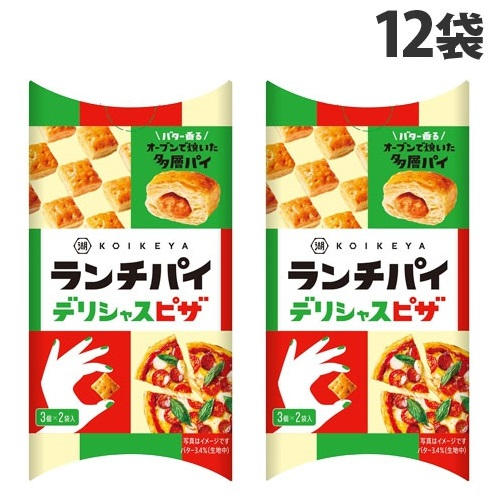 【賞味期限:24.12.31】湖池屋 ランチパイ デリシャスピザ 6個入×12袋: