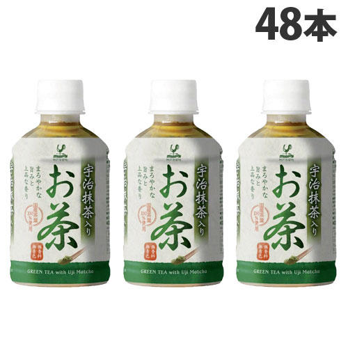 【賞味期限:25.02.10】富永貿易 神戸居留地 宇治抹茶入りお茶 280ml×48本: