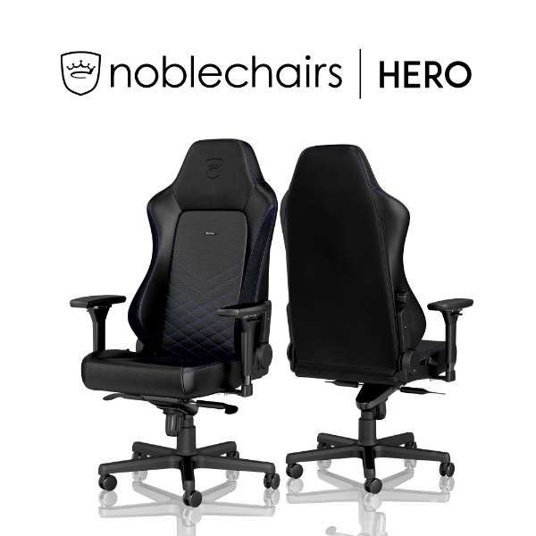 noblechairs ゲーミングチェア HERO ブルー NBL-HRO-PU-BBL-SGL: