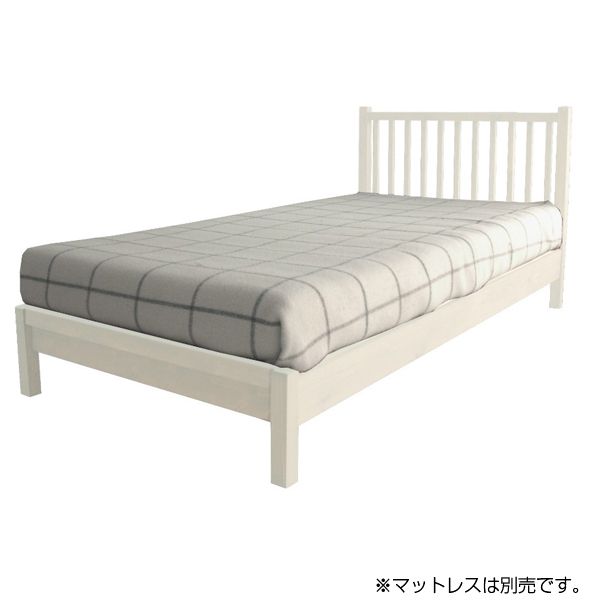 関家具 ベッド カモミール S ホワイト W1000×D2040×H850mm: