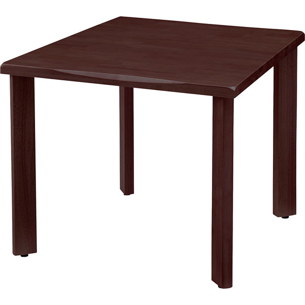 (個人宅＋6600円) タック 天然木テーブル W900×D900×H700mm チョコブラウン UFTRWT9090-CB＋UFT4SL-CB: