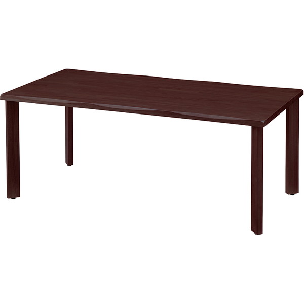 (個人宅＋6600円) タック 天然木テーブル W1800×D900×H700mm チョコブラウン UFTRWT1890-CB＋UFT4SL-CB: