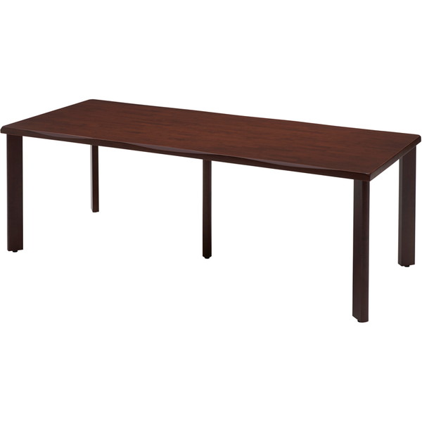 (個人宅＋6600円) タック 天然木テーブル W2100×D900×H700mm チョコブラウン UFTRWT2190-CB＋UFT4SL-CB: