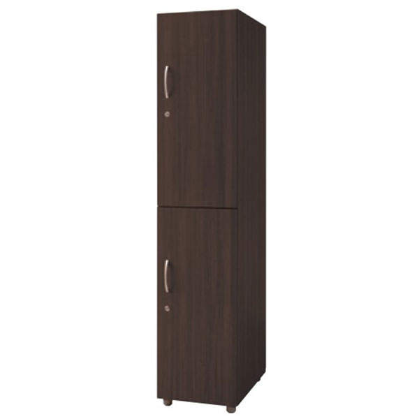タック ロッカー 2人用 鍵付 W395×D570×H1860mm ビターウォルナット RGFJLNW-BW(個人宅＋3300円):
