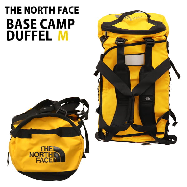 THE NORTH FACE バックパック BASE CAMP DUFFEL M ベースキャンプ ダッフル 71L サミットゴールド×TNFブラック: