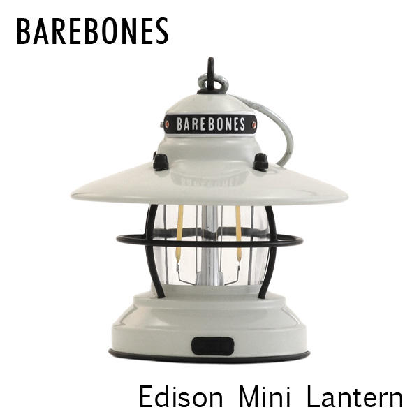 Barebones Living ベアボーンズ リビング Edison Mini Lantern ミニエジソンランタン LED Vintage White ヴィンテージホワイト: