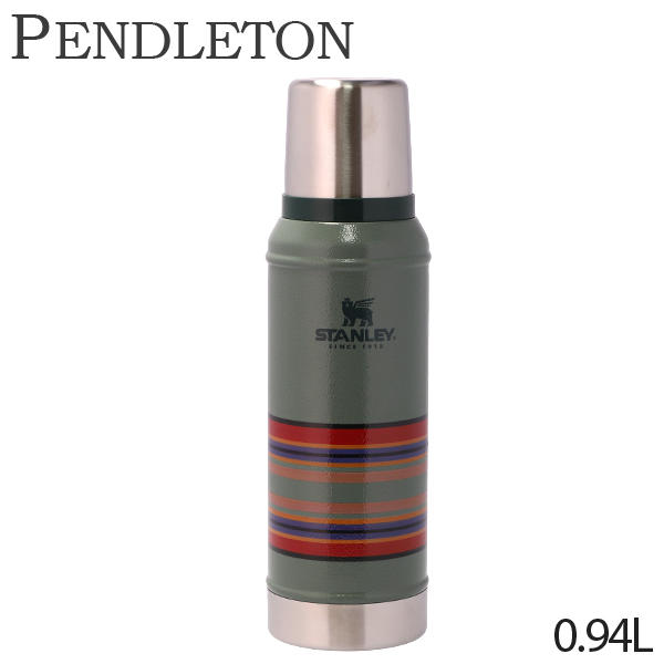 PENDLETON ペンドルトン Adventure Stainless Steel Bottle スタンレー クラシック 真空ボトル XW844-55157 ハンマートーングリーン 0.94L: