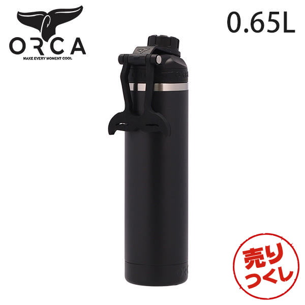 【売りつくし】ORCA オルカ ステンレスボトル 水筒 Hydra ハイドラ ボトル 0.65L Black ブラック: