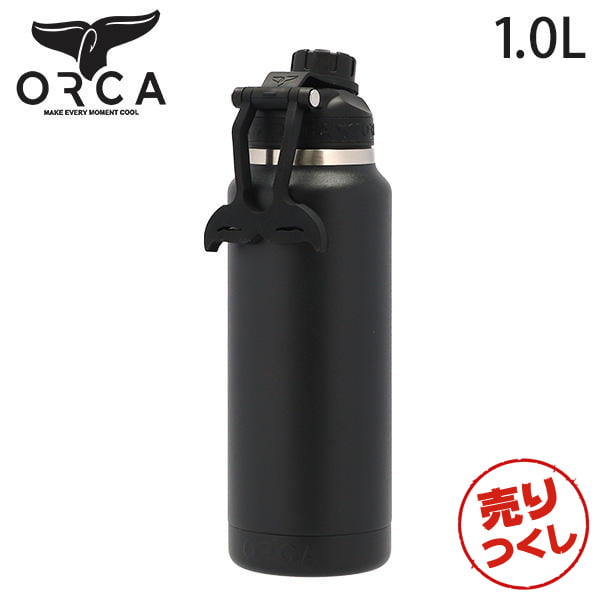【売りつくし】ORCA オルカ ステンレスボトル 水筒 Hydra ハイドラ ボトル 1L Black ブラック:
