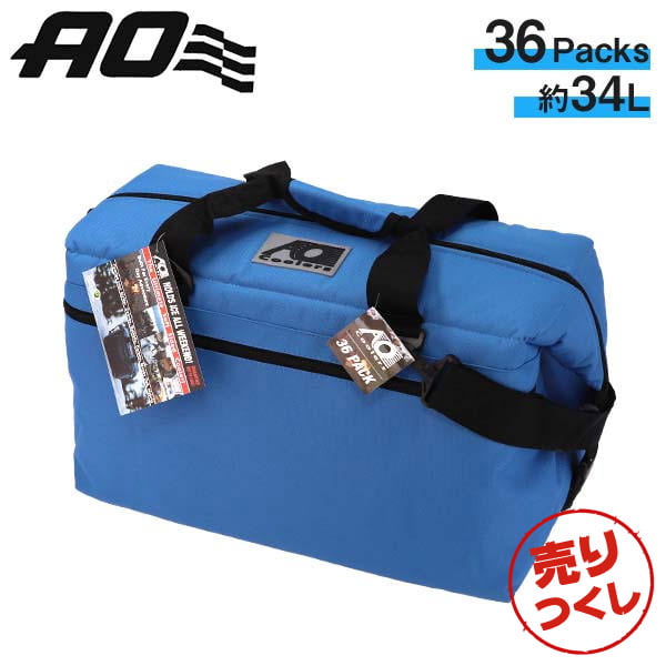 【売りつくし】AO Coolers エーオークーラーズ 保冷バッグ 36Pack Canvas Soft Cooler 36パック キャンバス ソフト クーラー Royal Blue ロイヤルブルー 34L: