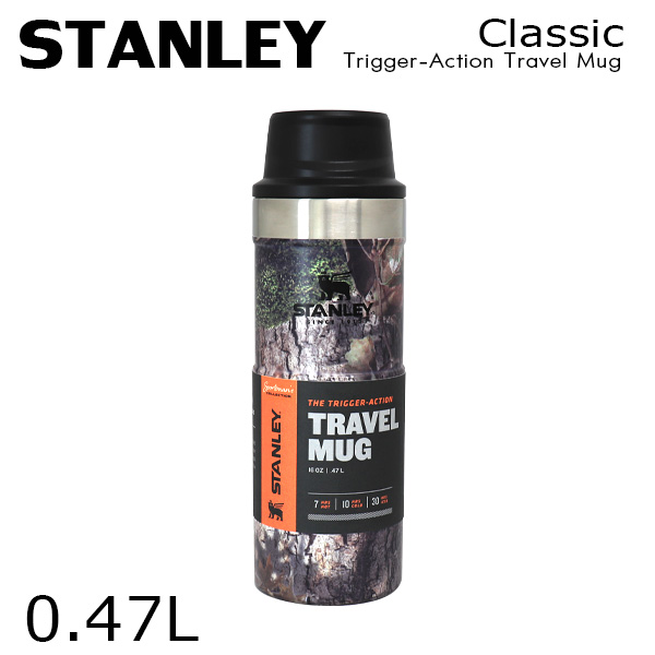 STANLEY スタンレー Classic Trigger-Action Travel Mug クラシック 真空 ワンハンドマグ モッシーオーク COUNTRY DNA 0.47L 16oz: