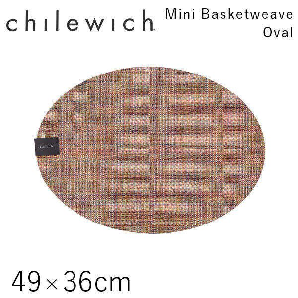 チルウィッチ Chilewich ランチョンマット ミニバスケットウィーブ Mini Basketweave オーバル 49×36cm コンフェッティ: