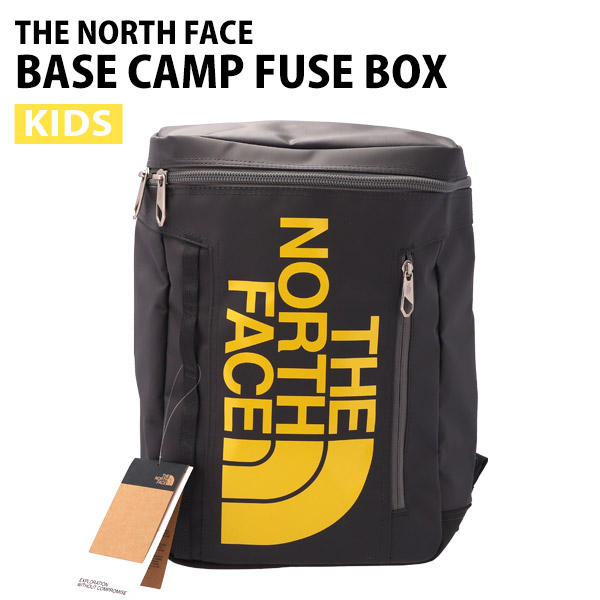 THE NORTH FACE ノースフェイス バックパック BASE CAMP FUSE BOX ベースキャンプ ヒューズボックス キッズ 21L アスファルトグレー×ライトニングイエロー: