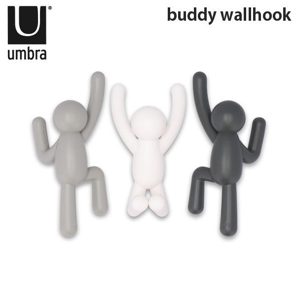 アンブラ Umbra ウォールフック バディーフック 3個セット 318165 Buddy Hook アソートグレー: