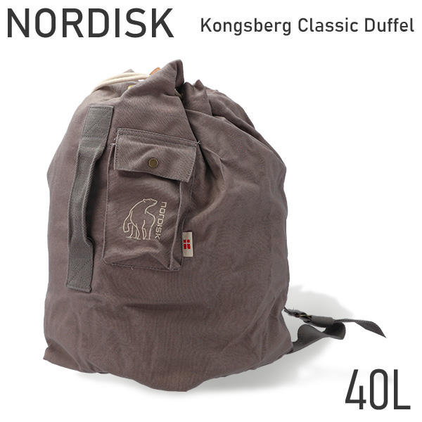 Nordisk ノルディスク ダッフルバッグ Kongsberg Classic Duffel コングスベルグ クラシックダッフル Dark Gull Grey ダークガルグレー 40L 143027: