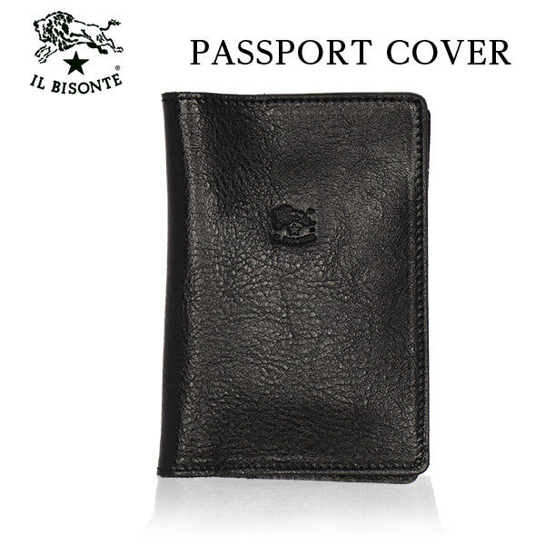 IL BISONTE イルビゾンテ CASE パスポートケース NERO ブラック BK110 SCA005 パスポートカバー PV0004: