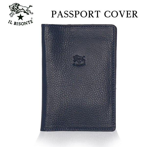 IL BISONTE イルビゾンテ CASE パスポートケース BLUE ブルー BL137 SCA005 パスポートカバー PV0004: