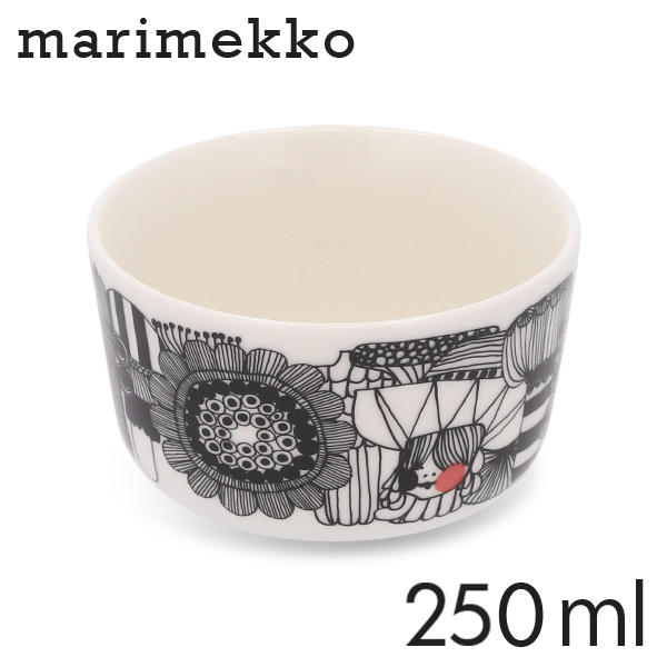 Marimekko マリメッコ Siirtolapuutarha シイルトラプータルハ お皿 ボウル 250ml ホワイト×ブラック: