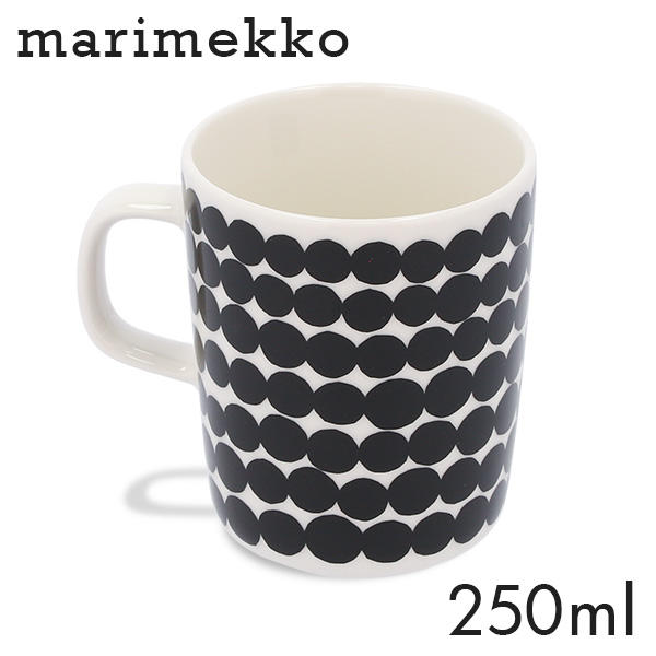 Marimekko マリメッコ Rasymatto ラシィマット マグ マグカップ 250ml ホワイト×ブラック: