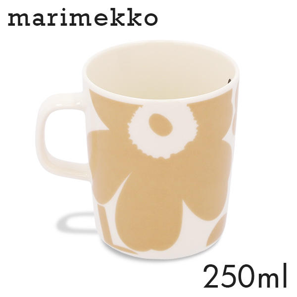 Marimekko マリメッコ Unikko ウニッコ マグ マグカップ 250ml ホワイト×ベージュ: