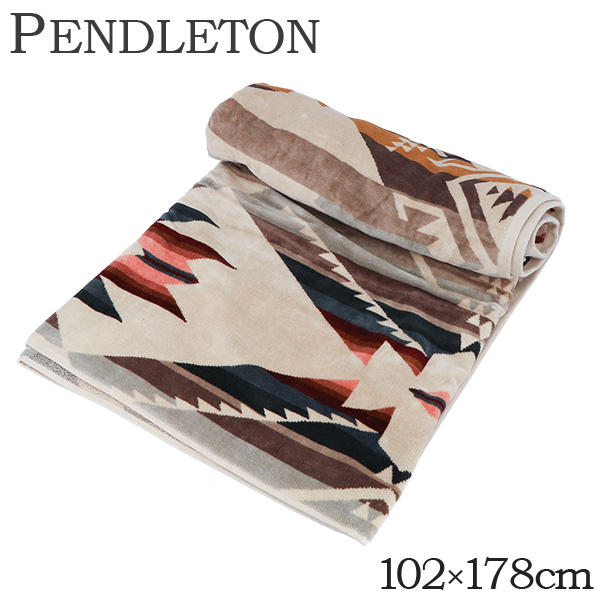 【送料弊社負担】PENDLETON ペンドルトン Oversized Jacquard Spa Towel オーバーサイズジャガードスパタオル XB233-53555 ホワイトサンズタン【他商品と同時購入不可】: