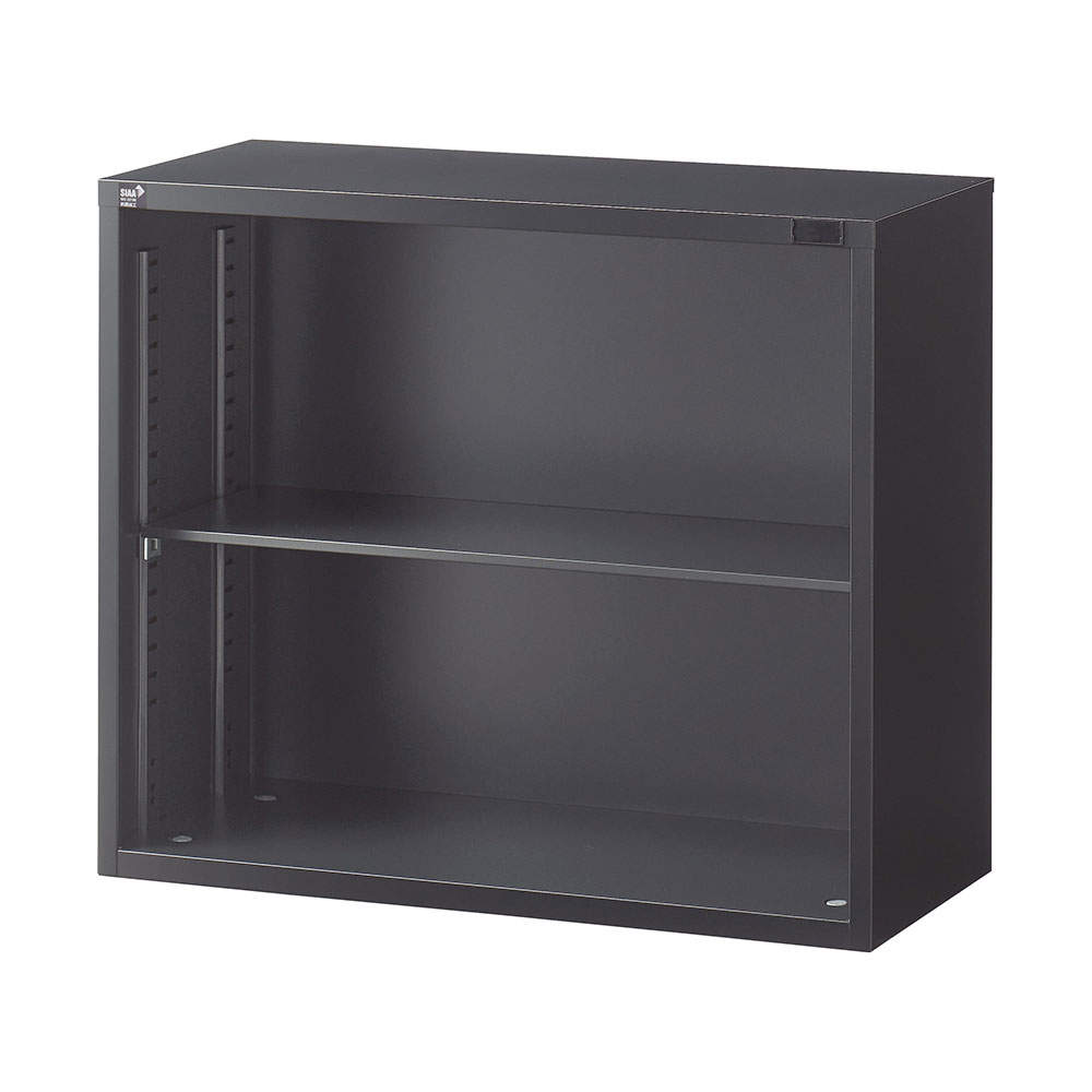 生興 ALZシリーズ オープン書庫 ブラック W880xD380×H750mm ALZK-K32: