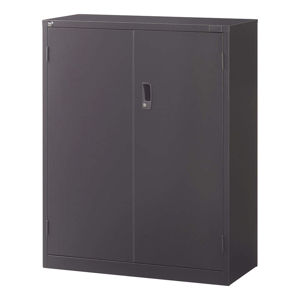 生興 ALZシリーズ 両開き書庫 ブラック W880xD380×H1110mm ALZK-H34: