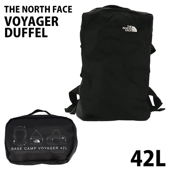 THE NORTH FACE ノースフェイス バックパック BASE CAMP VOYAGER DUFFEL ベースキャンプ ボイジャーダッフル 42L ブラック: