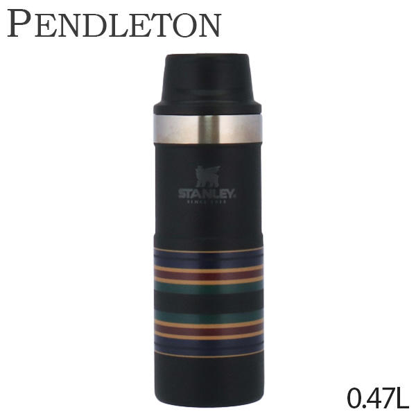 PENDLETON ペンドルトン Trigger-Action Travel Mug スタンレー クラシック 真空ワンハンドマグ XW842-53956 マットブラック 0.47L:
