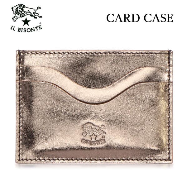IL BISONTE イルビゾンテ CARD CASE カードケース METALLIC BRONZE ブロンズ BZ101 SCC050 PVX012: