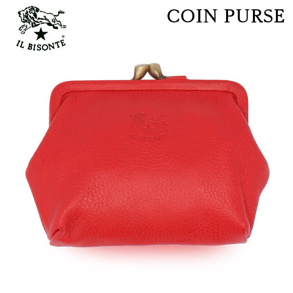 IL BISONTE イルビゾンテ COIN PURSE コインパース RED レッド RE345 SCP005 コインケース PV0001: