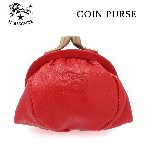 IL BISONTE イルビゾンテ COIN PURSE コインパース RED レッド RE327 SCP016 コインケース PV0001:
