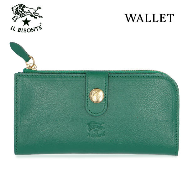 IL BISONTE イルビゾンテ CONTINENTAL WALLET 長財布 EMERALD エメラルド GR343 SCW011 ロングウォレット PV0001: