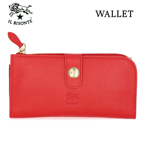 IL BISONTE イルビゾンテ CONTINENTAL WALLET 長財布 RED レッド RE327 SCW011 ロングウォレット PV0001: