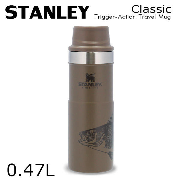 STANLEY スタンレー Classic Trigger-Action Travel Mug クラシック 真空ワンハンドマグ タン ピーターパーチ 0.47L 16oz: