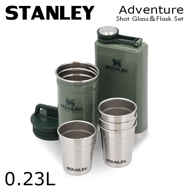STANLEY スタンレー Adventure The Pre Party Shot Glass＆Flask Set アドベンチャー ショットグラス＆フラスコ セット ハンマートーングリーン: