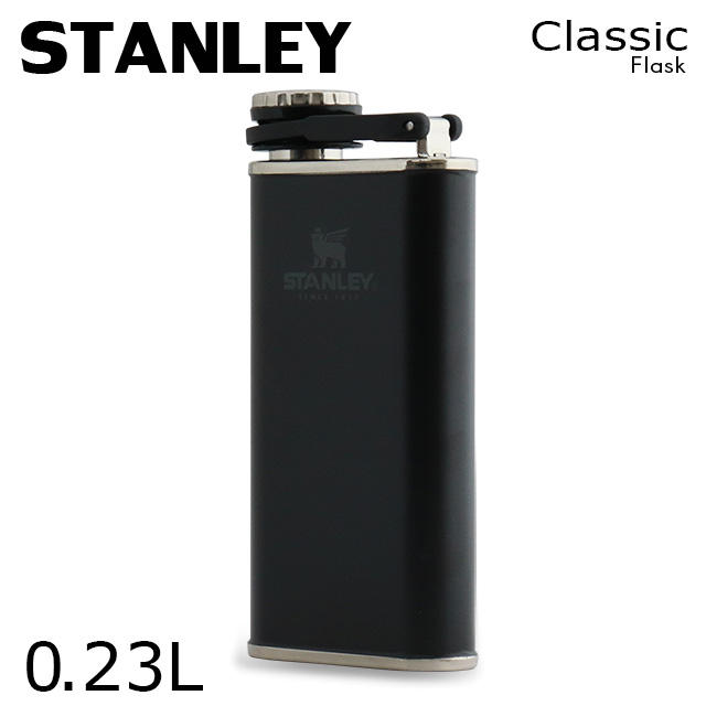 STANLEY スタンレー Classic The Easy Fill Wide Mouth Flask クラシック フラスコ マットブラック 0.23L 8OZ: