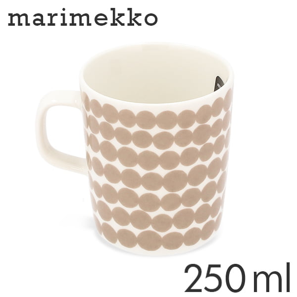 Marimekko マリメッコ Siirtolapuutarha シイルトラプータルハ マグカップ 250ml ホワイト×クレイ: