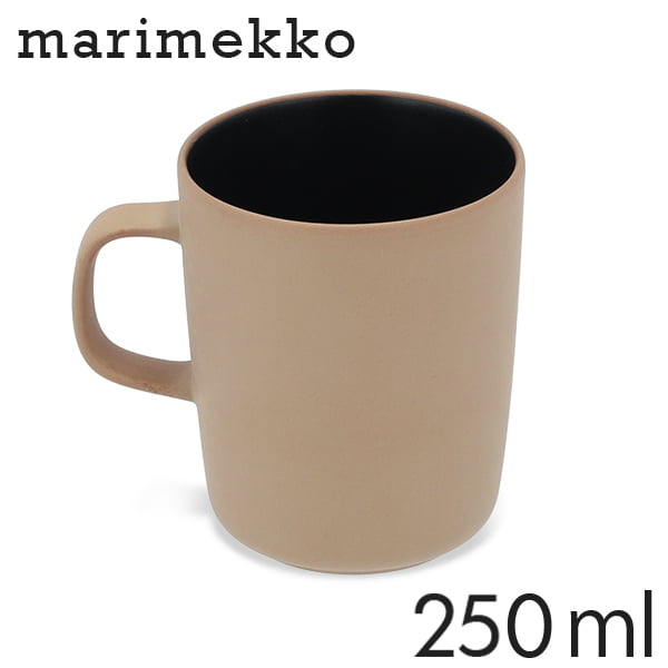 Marimekko マリメッコ Oiva オイヴァ マグカップ 250ml テラ×ブラック: