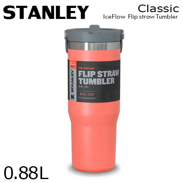 STANLEY スタンレー IceFlow Flip Straw Tumbler アイスフロー フリップストロー 真空 タンブラー グァバ 0.88L 30OZ: