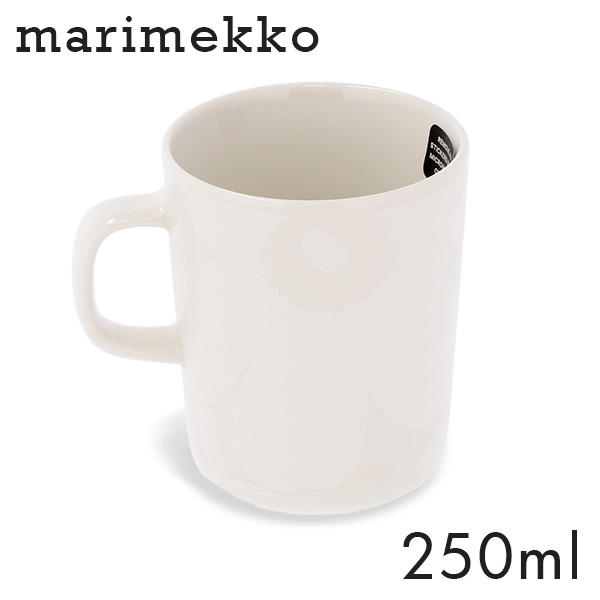 Marimekko マリメッコ Unikko ウニッコ マグ マグカップ 250ml ホワイト×ナチュラルホワイト: