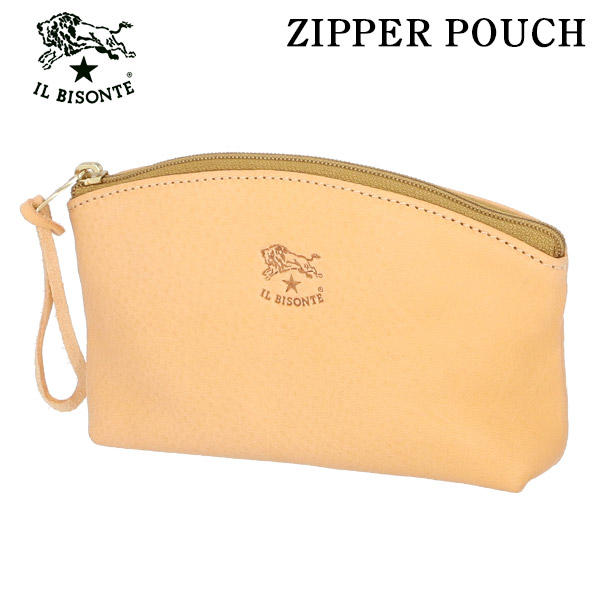 IL BISONTE イルビゾンテ POUCH ファスナーポーチ NATURAL ナチュラル NA118 SCA014 ポーチ PV0005: